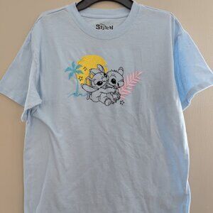 Disney Stitch Short Sleeve Graphic Embroidered T Shirt Adult Size Small